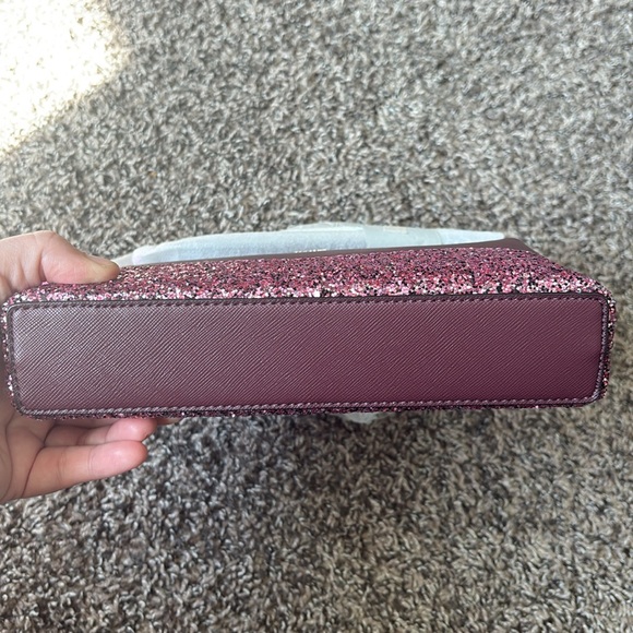 NWT Kate Spade Glitter Flash Cherrywood Purple Cross Body Bag - Picture 8 of 15